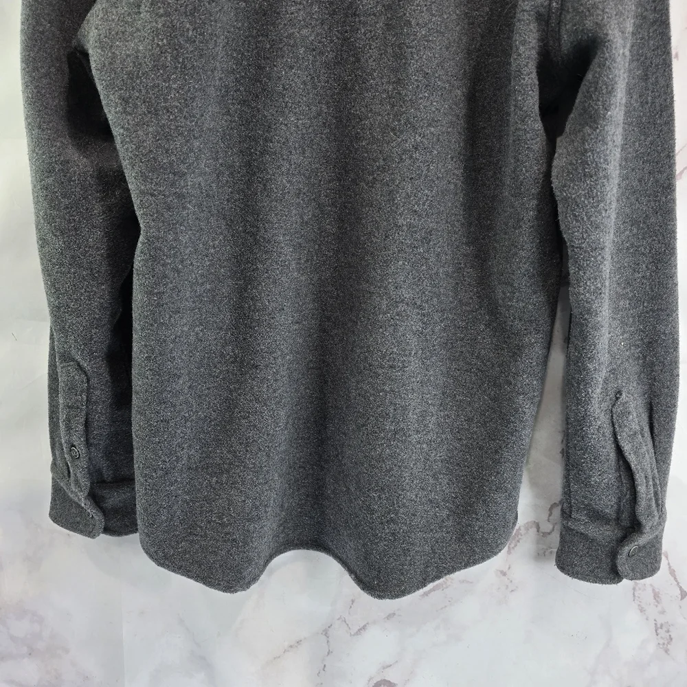 Coalatree Shirt Jacket Mens Large Wool Gray Button Down Shacket Chamois
